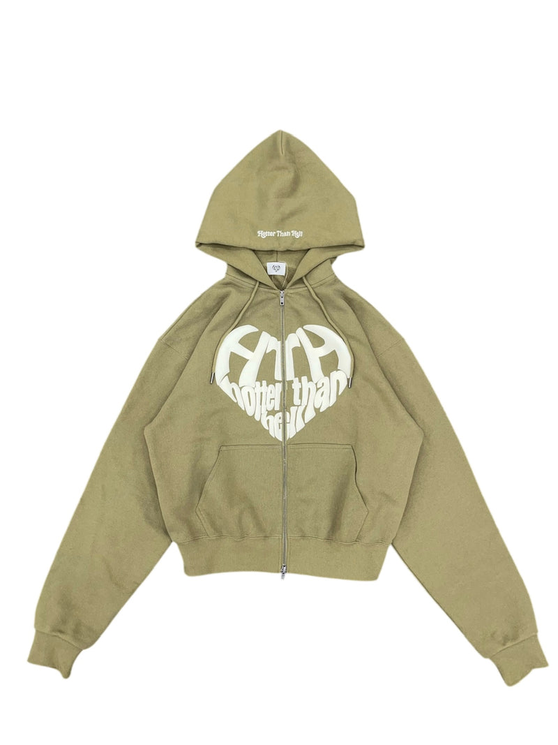 heart logo zip hoodie – YZ