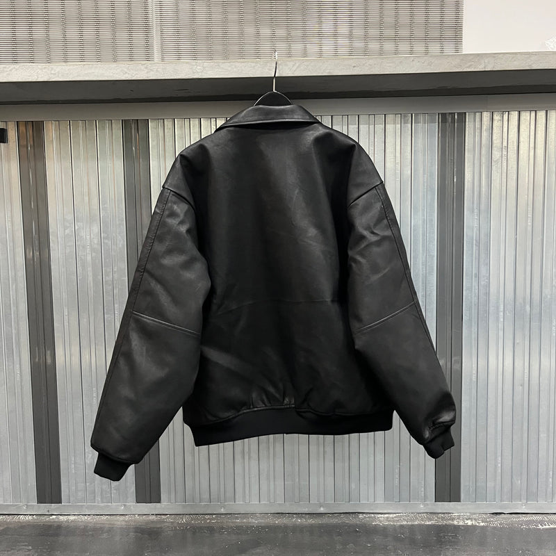 Tagging Logo Vintage Leather Jacket – YZ