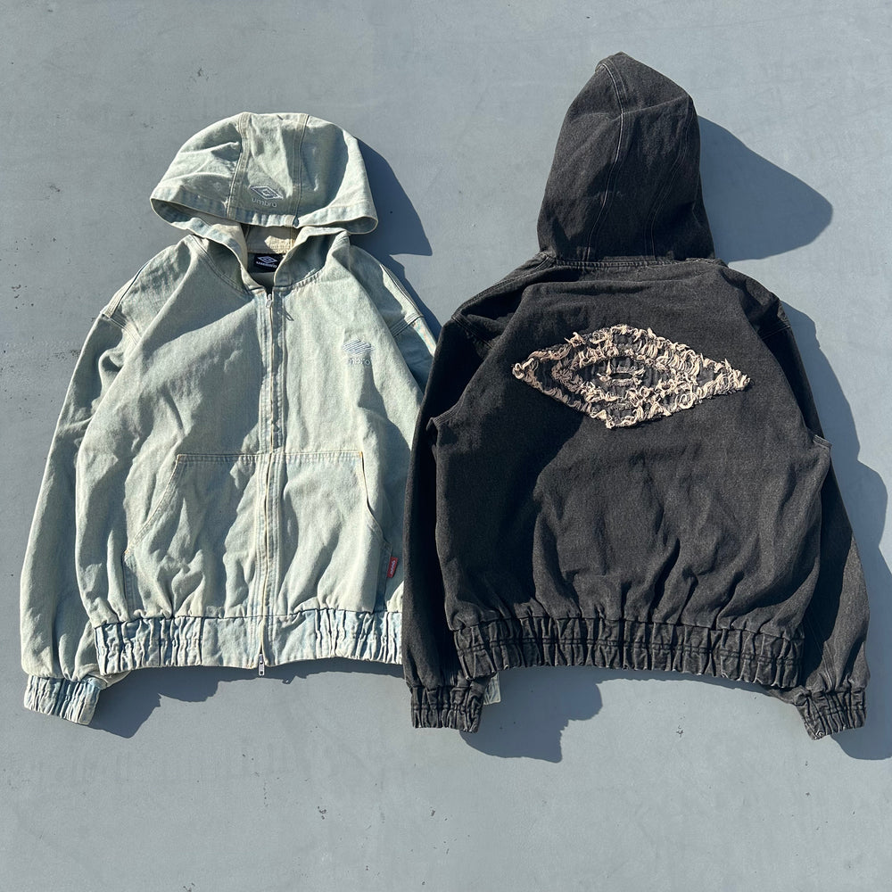 9090 × umbro Denim Zip Hoodie – YZ