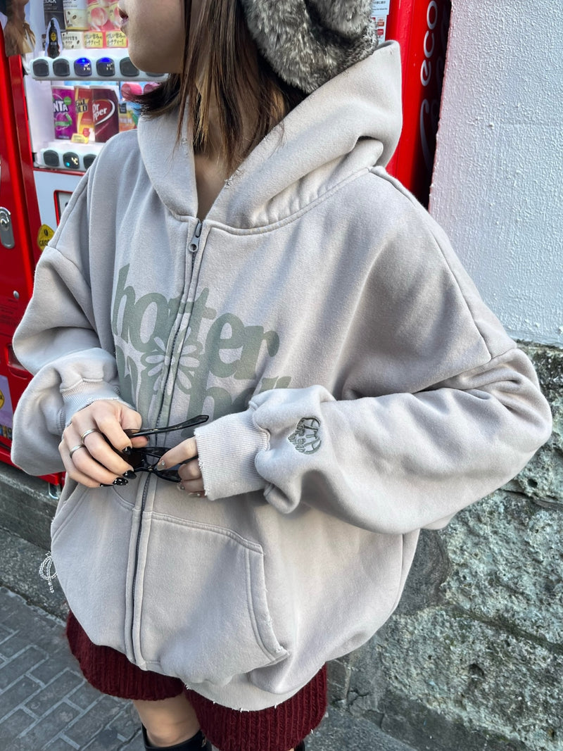 damage zip hoodie – YZ