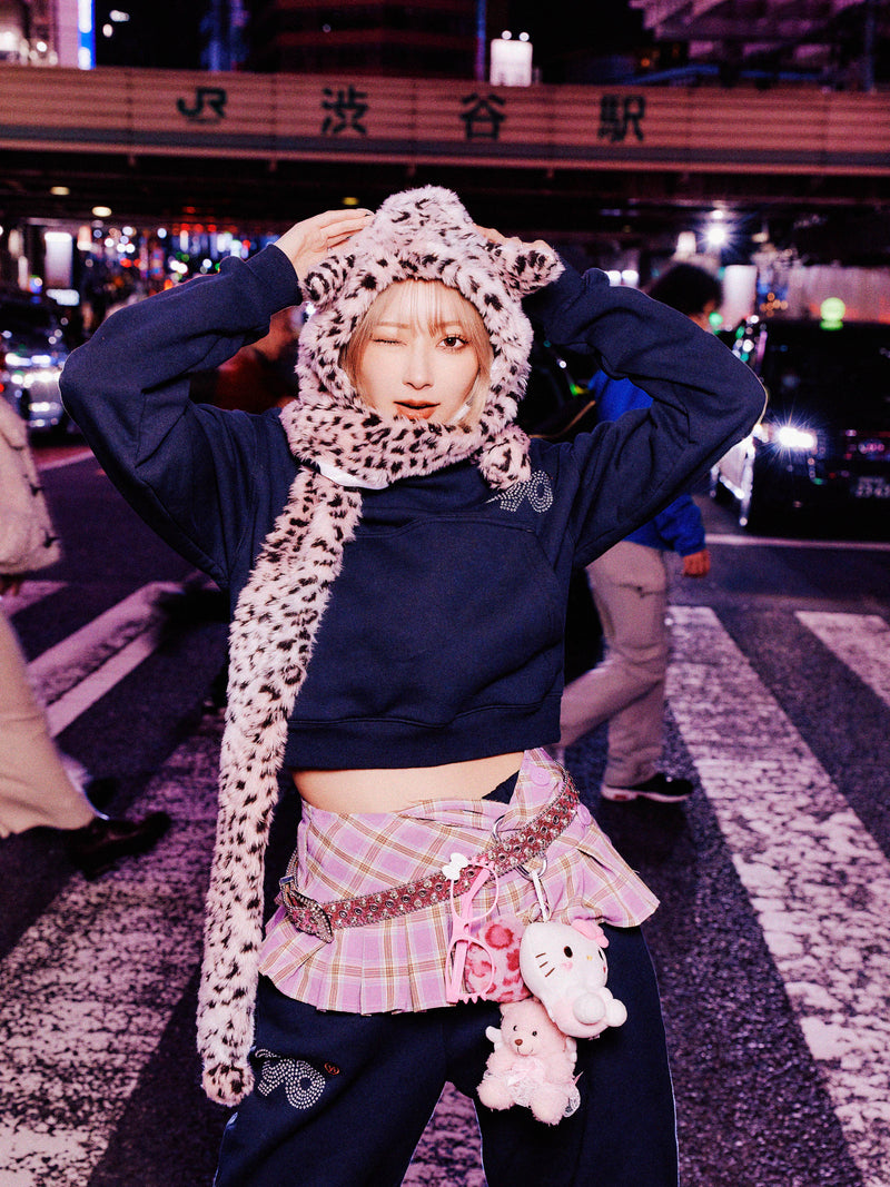 90 Logo Original Cropped Hoodie 【9090 girl】 – YZ