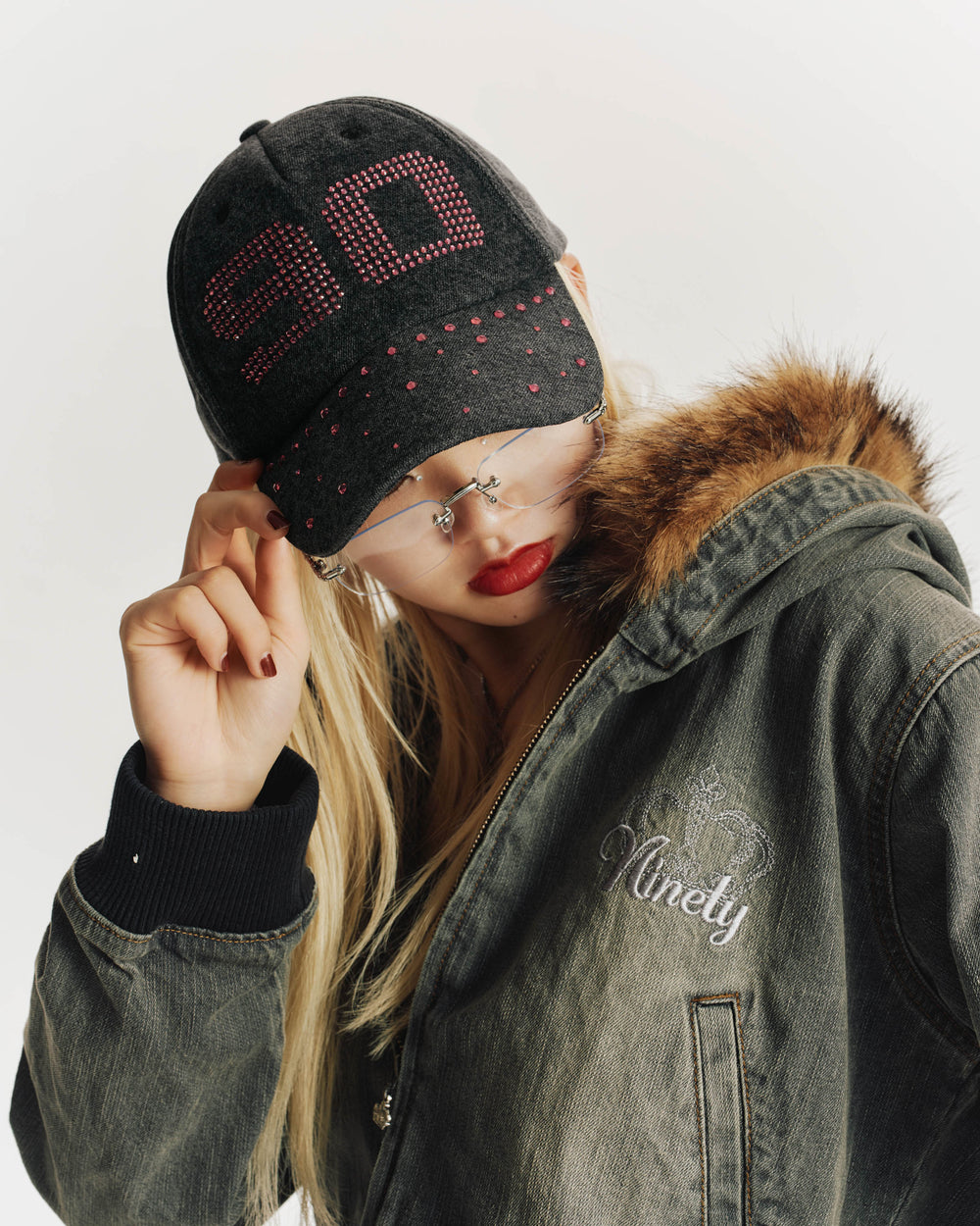 Tiara Logo Far Denim Zip Hoodie【9090 girl】 – YZ