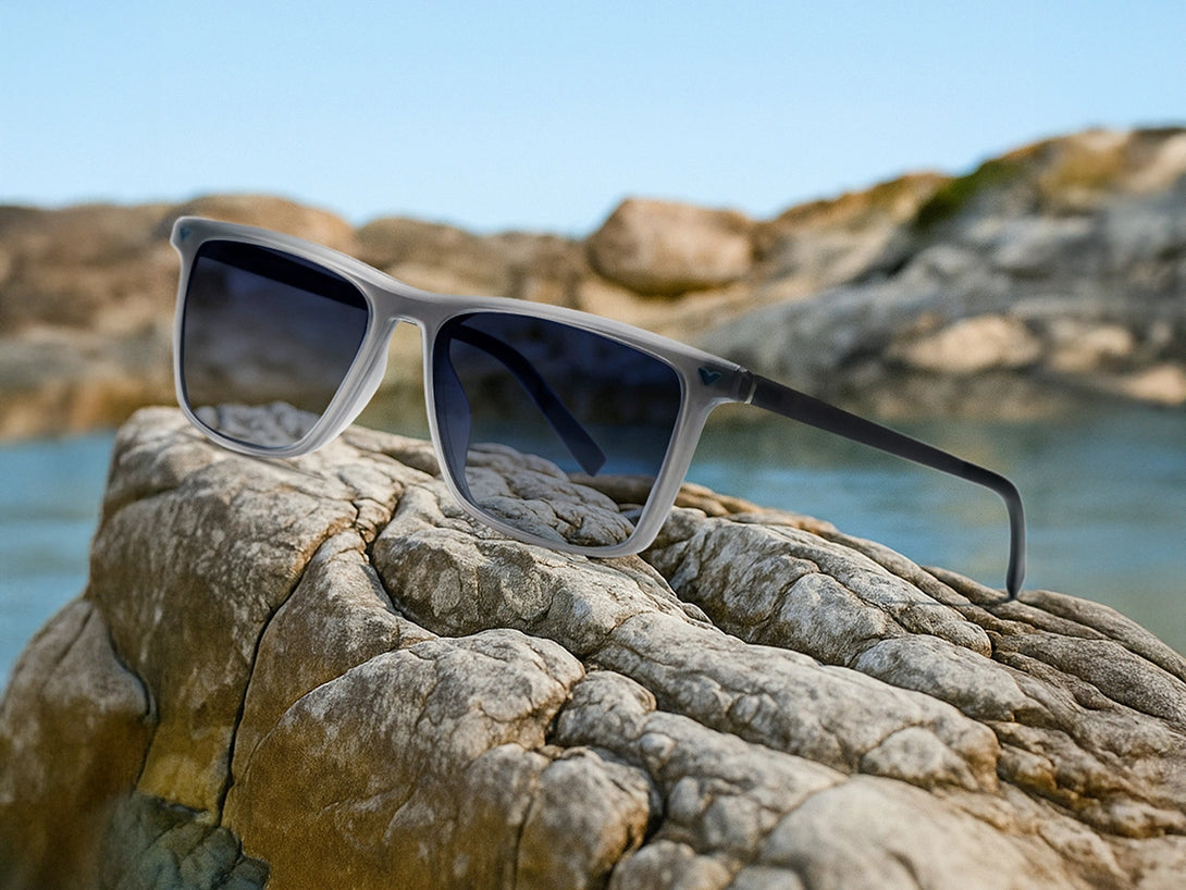 ZanyLen Eco-friendly TR Rectangle Magnetic Clip-on Glasses