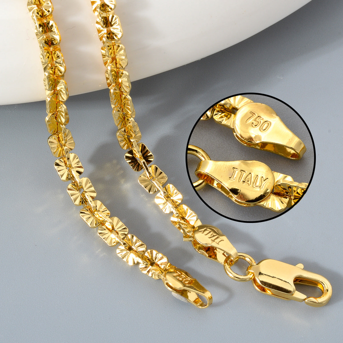 Italy 750 18k gold plated Copper Link Chain Necklace – Zeadear Jewelry