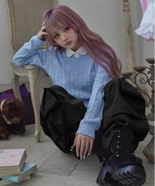 Fickle Bebe（フィクルベベ） ニット セーター FBレイヤードケーブル