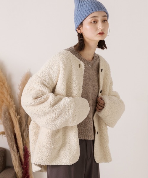 ad thie（アドティエ） ジャケット ノーカラージャケット ノーカラー