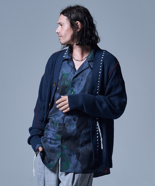 glamb（グラム） カーディガン Grunge Thermal Cardigan / グランジ