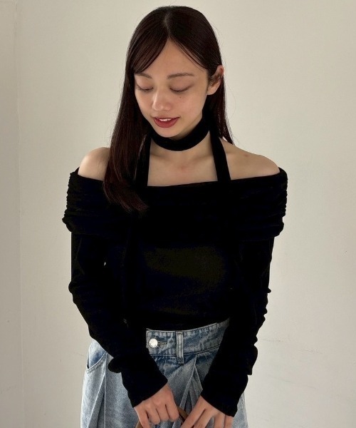 FRAY I.D（フレイ・アイディー） tシャツ オフショルフロッキー