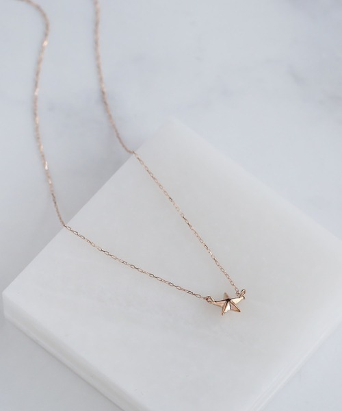 queite ネックレス K10 YG/PG 星と月のネックレス「queite