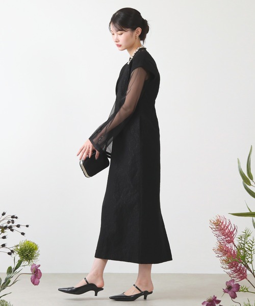 Kana ドレス ジャガード ワンピース チュール トップス セット