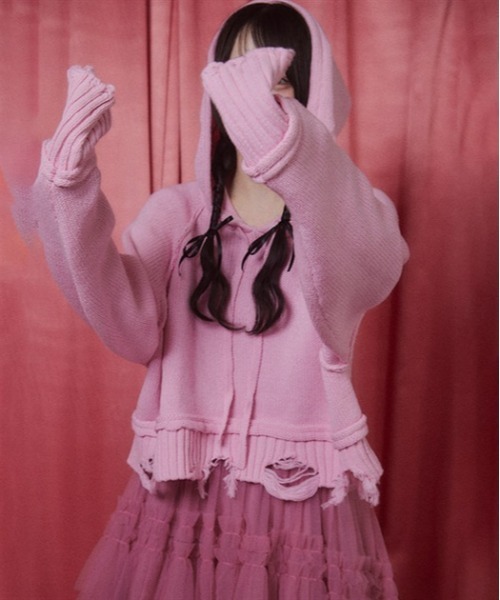 Fickle Bebe（フィクルベベ） ニット セーター リプトニットフーディー