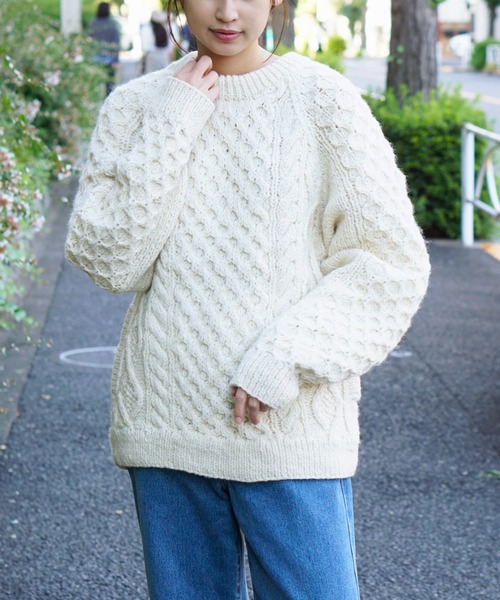 HARVESTY（ハーベスティ） ニット セーター CABLE KNIT PULLOVER