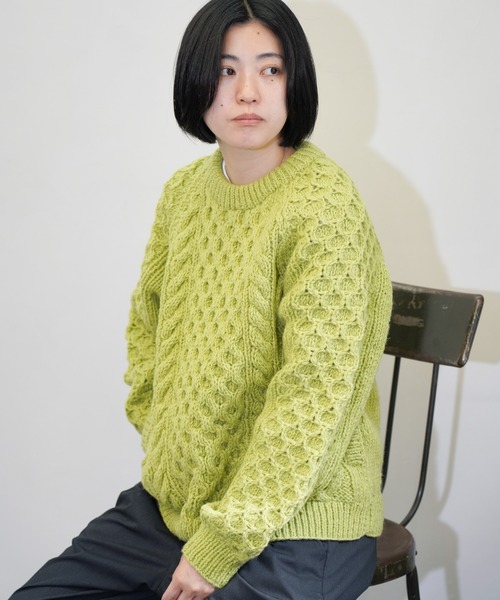 HARVESTY（ハーベスティ） ニット セーター CABLE KNIT PULLOVER