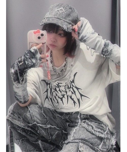 REFLEM（レフレム） tシャツ 「REFLEM/レフレム」チェーン付き顔料加工