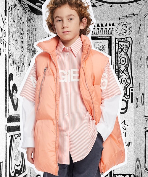 MM6 ダウンベスト アウター キッズ 子供服 男の子 女の子 : ZOZOTOWN