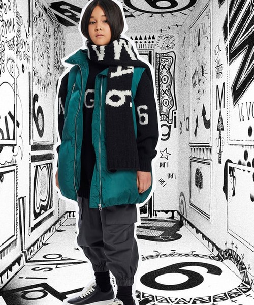 MM6 ダウンベスト アウター キッズ 子供服 男の子 女の子 : ZOZOTOWN