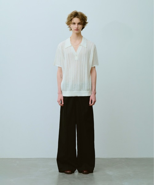 Camphor wood スラックス 2tuck wide baggy slacks / 2タックワイド