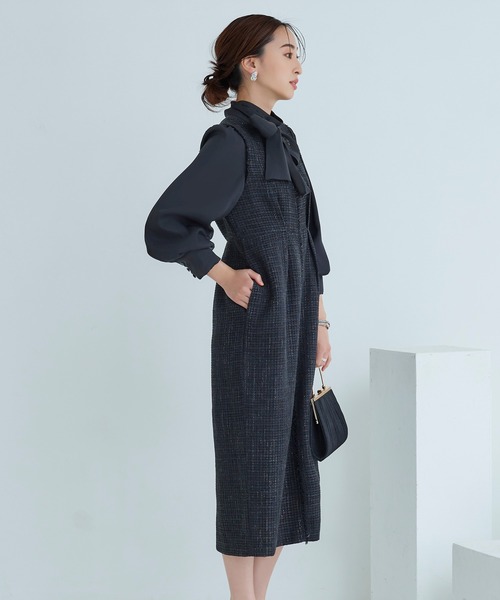 RUIRUE BOUTIQUE（ルイルエブティック） ワンピース ミックスツイード