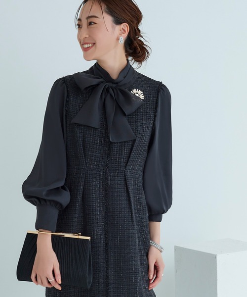 RUIRUE BOUTIQUE（ルイルエブティック） ワンピース ミックスツイード