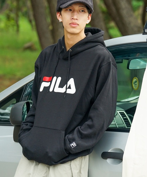 FILA（フィラ） パーカー 「FILA/フィラ」デカロゴプリント 裏起毛