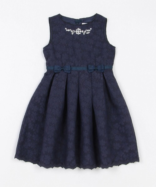 mezzo piano ワンピース 花柄ジャガード ワンピース キッズ 子供服