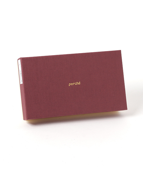 perche（ペルケ） 財布 perche / 牛革ドット刺繍ラウンド長財布
