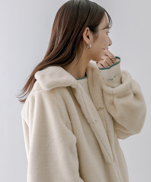 M-LINE コート アウター 「mline」ファーアウター レディース