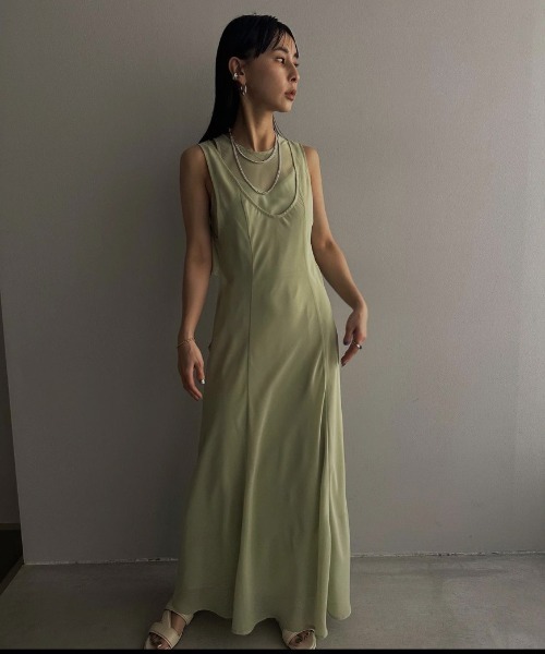 Ameri（アメリ） ワンピース MEDI 2WAY ATTRACT LAYERED SHEER DRESS