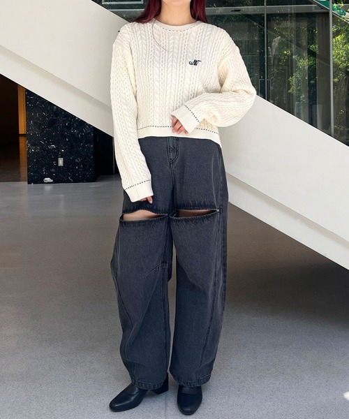 179/WG ジーンズ デニム デニムパンツ リベットデザイン・スリット