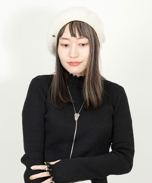 CA4LA（カシラ） 帽子 ベレー帽 CF ALPACA PIPING BERET 3 メンズ