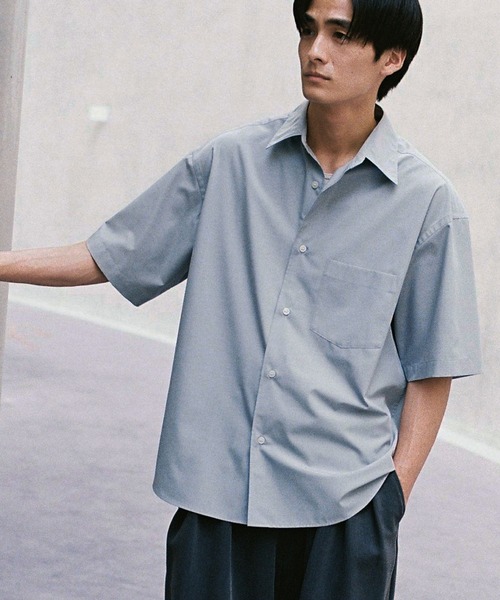 WYM LIDNM シャツ NEW BASIC MICRO SPAN BOX H/S SHIRT メンズ