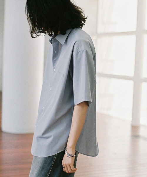 WYM LIDNM シャツ NEW BASIC MICRO SPAN BOX H/S SHIRT メンズ