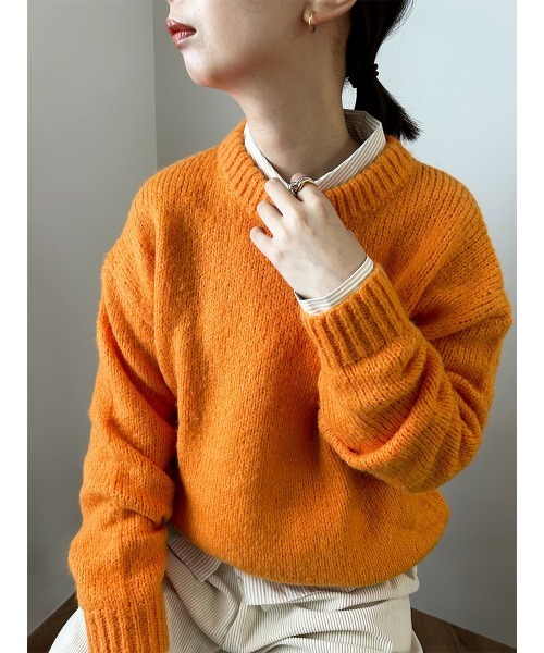HEILIS（ヘイリス） ニット セーター カラーニットクルーネックプル