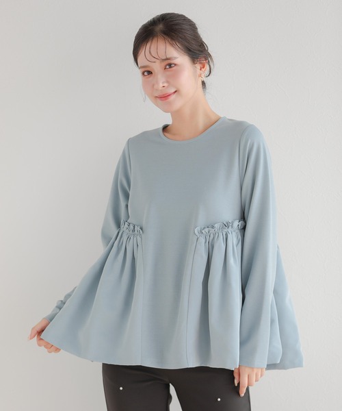 Fit more（フィットモア） tシャツ バルーン切り替えペプラムトップス