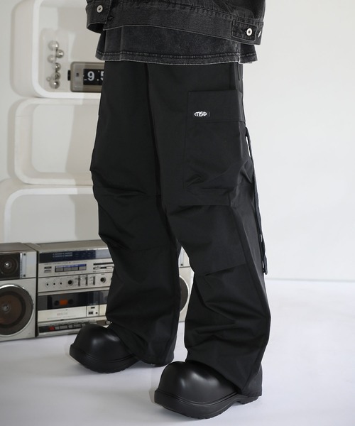 カーゴパンツ サイドポケットスーパーワイドタックミリタリーカーゴ