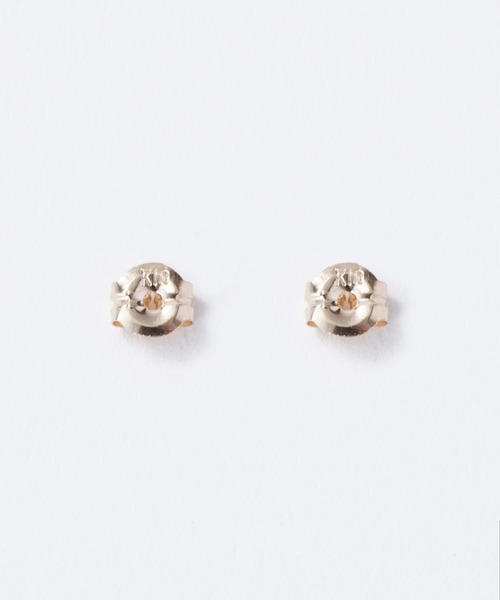 JUPITER ピアス 「K10」ダイヤモンドスクエアピアス/一粒 レディース