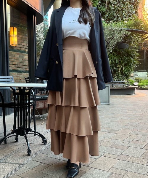 JUNOAH（ジュノア） スカート コルセットデザインフリルスカート