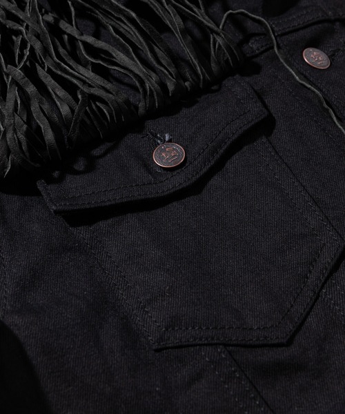 glamb（グラム） デニムジャケット gジャン Fringe denim JKT