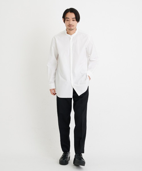 ATON（エイトン） シャツ SUVIN BROAD BAND COLLAR SHIRT/スヴィン