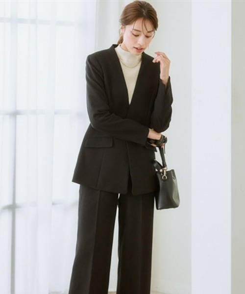 7days Life Styling セットアップ 「洗える・ストレッチ」ウール調