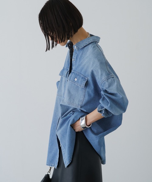 Loungedress（ラウンジドレス） ブラウス シャツ オーバーデニムシャツ