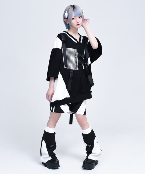 REFLEM（レフレム） tシャツ 「REFLEM/レフレム」サイバー切替ハーフ