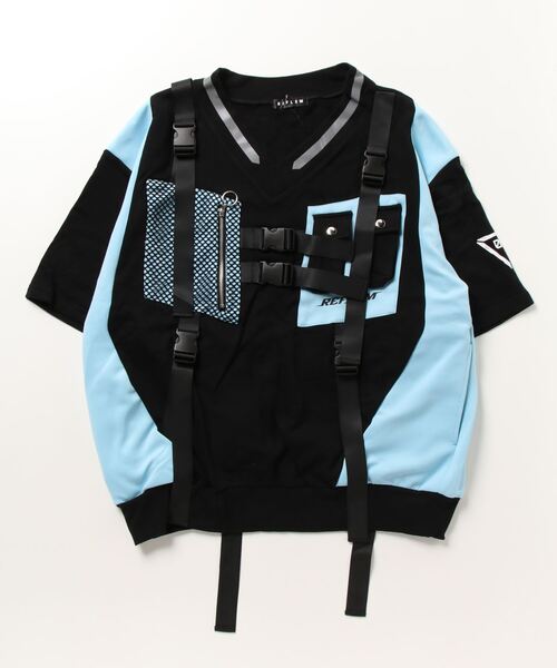 REFLEM（レフレム） tシャツ 「REFLEM/レフレム」サイバー切替ハーフ