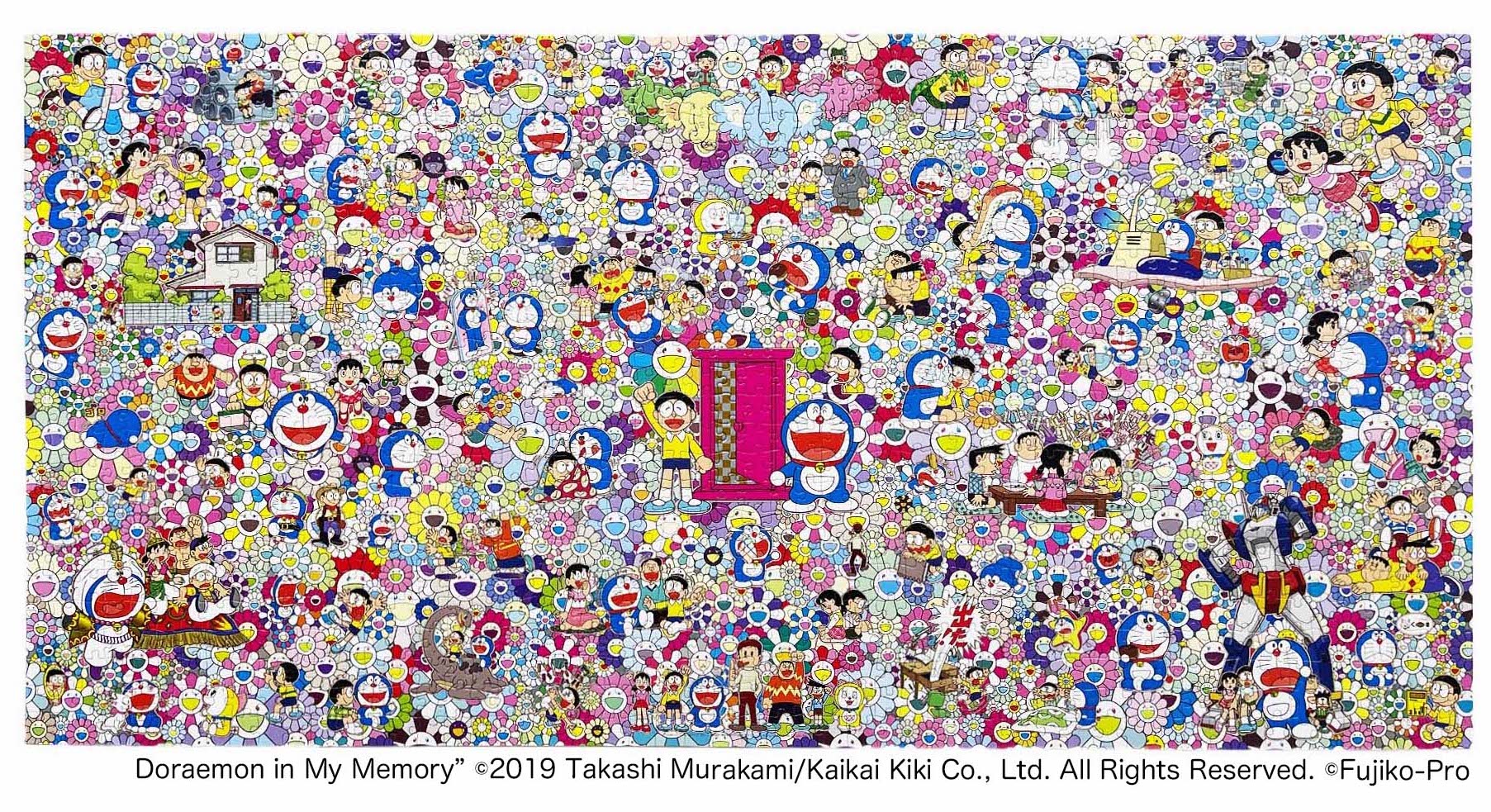 新品】Theドラえもん展 1000ピース 村上隆 送料無料 村上隆 3枚組絵画
