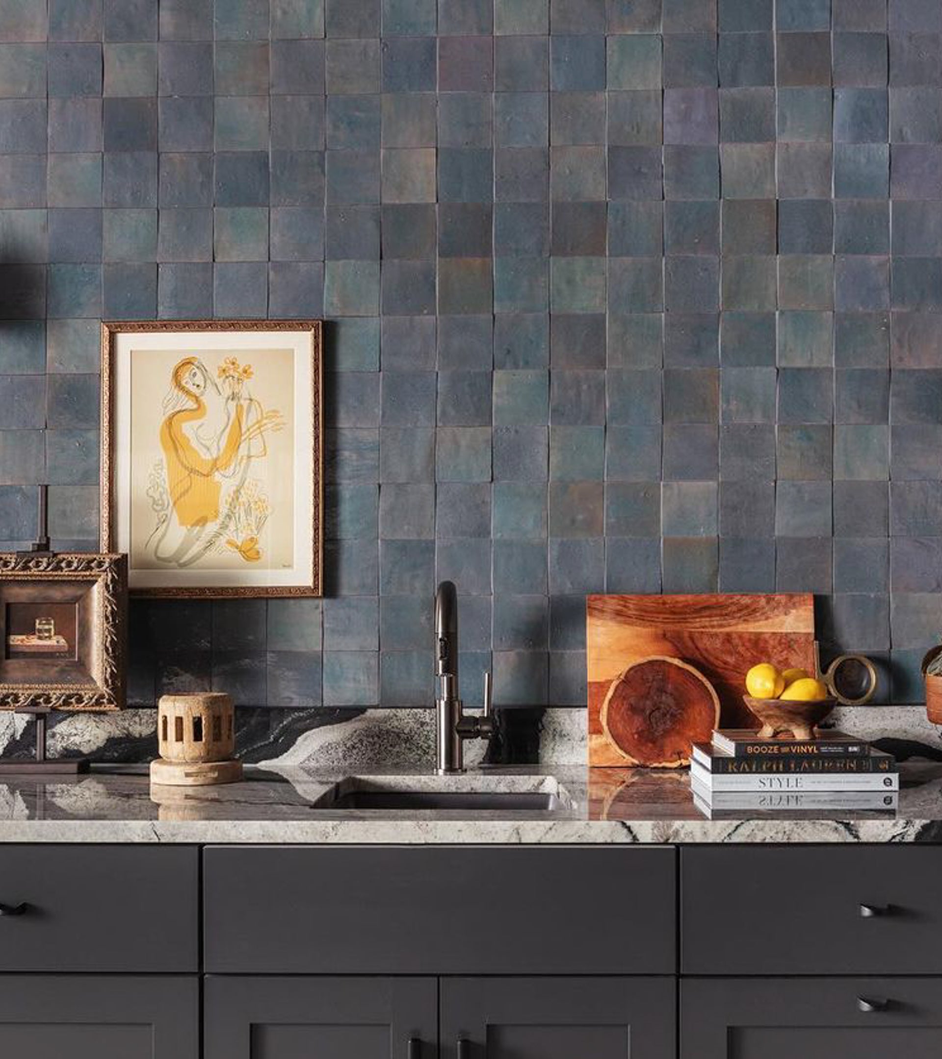 Graphite Grey 4x4 Square Zellige – Zia Tile
