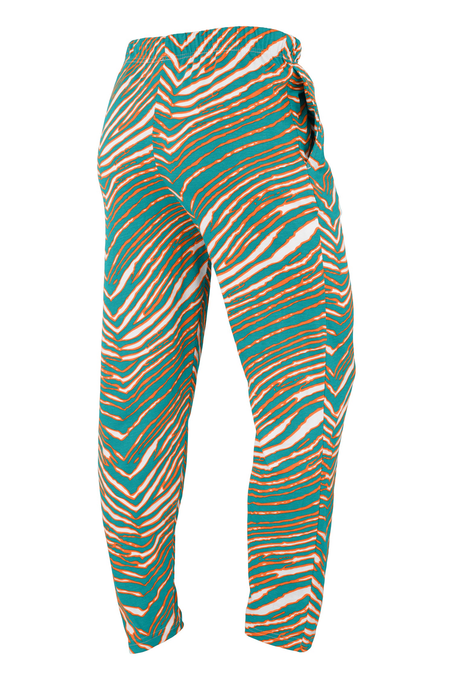 Zubaz NFL Adult Unisex Z88 Zebra Pants, Miami Dolphins For Men and Wom