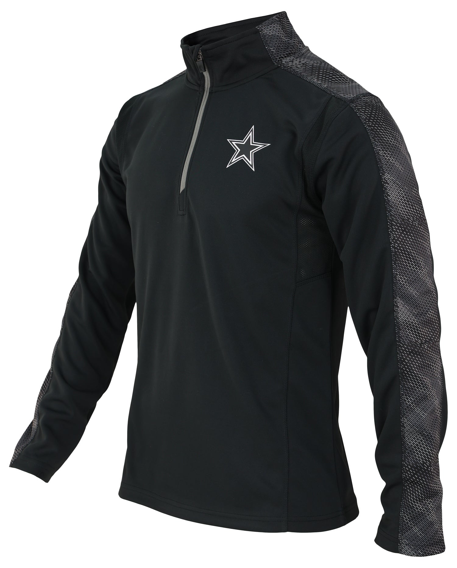 Zubaz NFL Men's Dallas Cowboys Elevated 1/4 Zip Sweatshirt With Viper