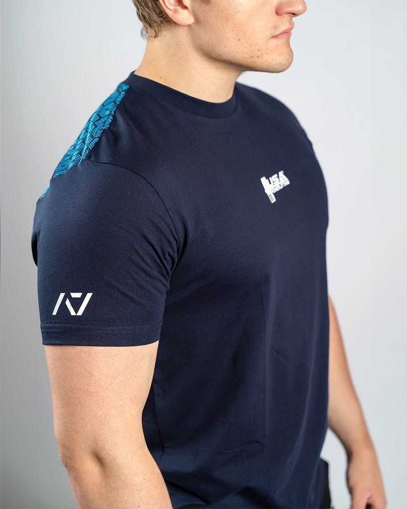 A7 Bar Grip USAPL True-Fit Tシャツ Navy Men's – A7 Japan