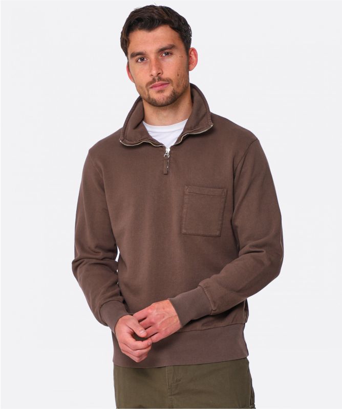 Universal Works Cotton Half-Zip Sweatshirt | Jules B