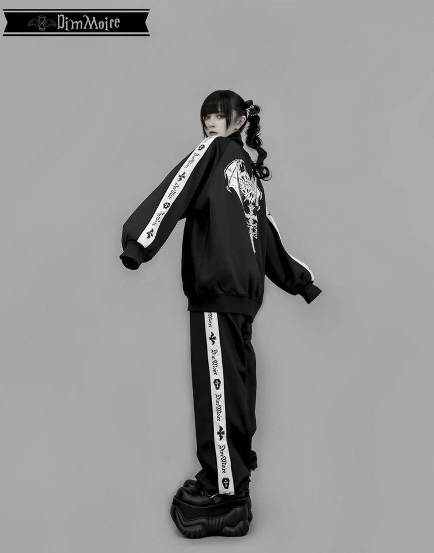 DimMoire【ディムモアール】ロゴプリントジャージトップス/Black